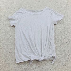 Caslon white shirt sleeve tie front top